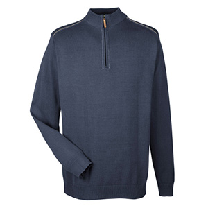 Devon & Jones Men's Manchester Fully-Fashioned Quarter-zip Sweater Thumbnail