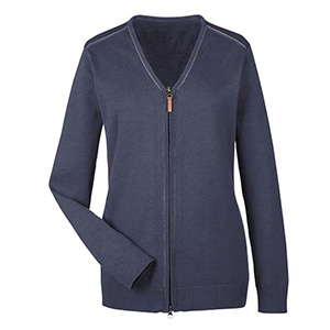 D&J Ladies' Manchester Fully-Fashioned Full-zip Sweater Thumbnail