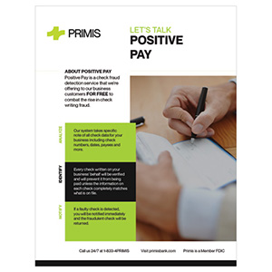 Let's Talk Positive Pay Flyer Thumbnail