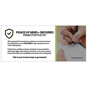 Peace of Mind Buckslip Size Handout Thumbnail