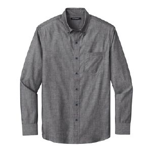 Port Authority® Long Sleeve Chambray Easy Care Shirt / Thumbnail