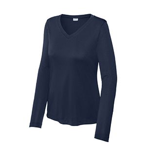 Ladies Long Sleeve PosiCharge® Competitor V-Neck Tee / Thumbnail