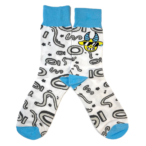 BHAG Socks - Blue & White Image