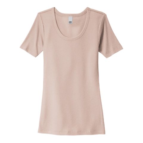 District® Women’s V.I.T.™ Rib Scoop Neck Tee Image