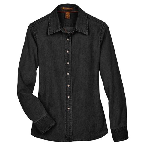 Ladies' Long-Sleeve Denim Shirt Image