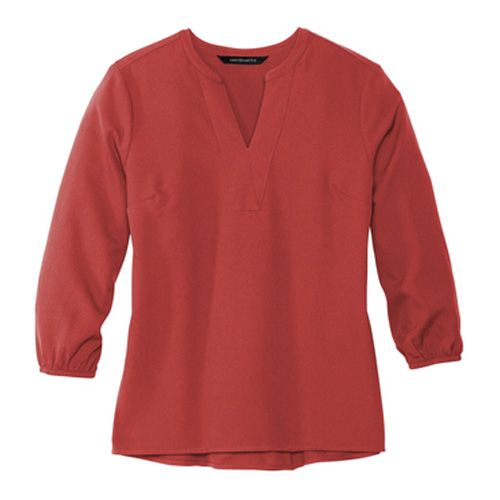 Mercer+Mettle Women's Stretch Crepe 3/4-Sleeve Blouse Image