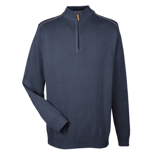 Devon & Jones Men's Manchester Fully-Fashioned Quarter-zip Sweater Image