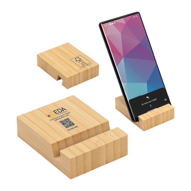 Bamboo Bloc Phone Stand Image