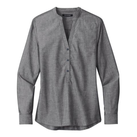 Port Authority® Ladies Long Sleeve Chambray Easy Care Shirt Image