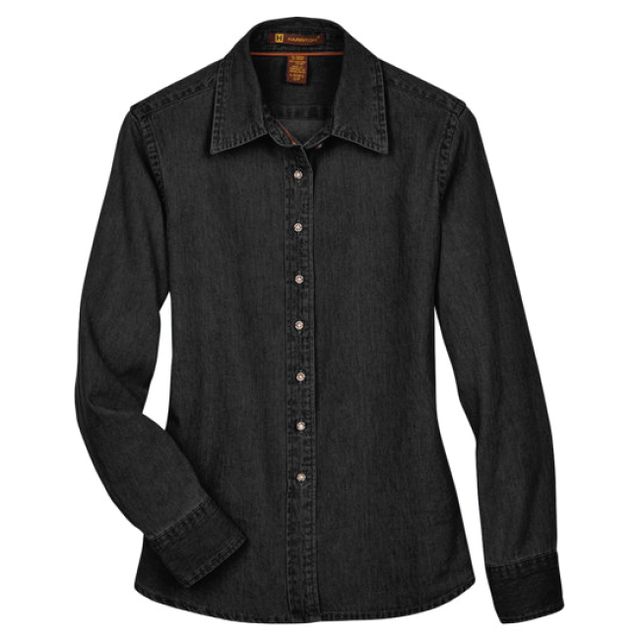 Ladies' Long-Sleeve Denim Shirt Image